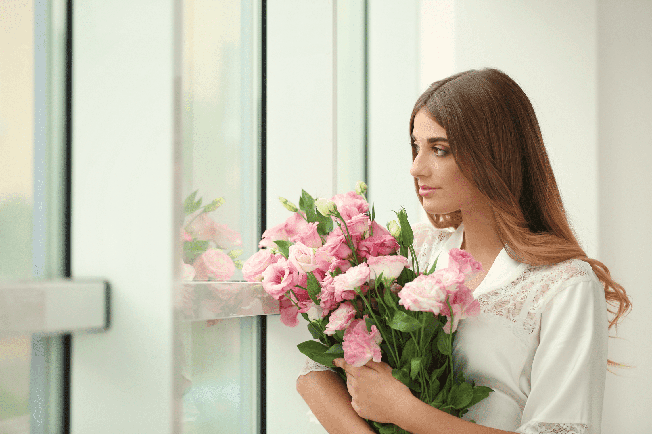 Как сделать комплимент девушке букетом цветов